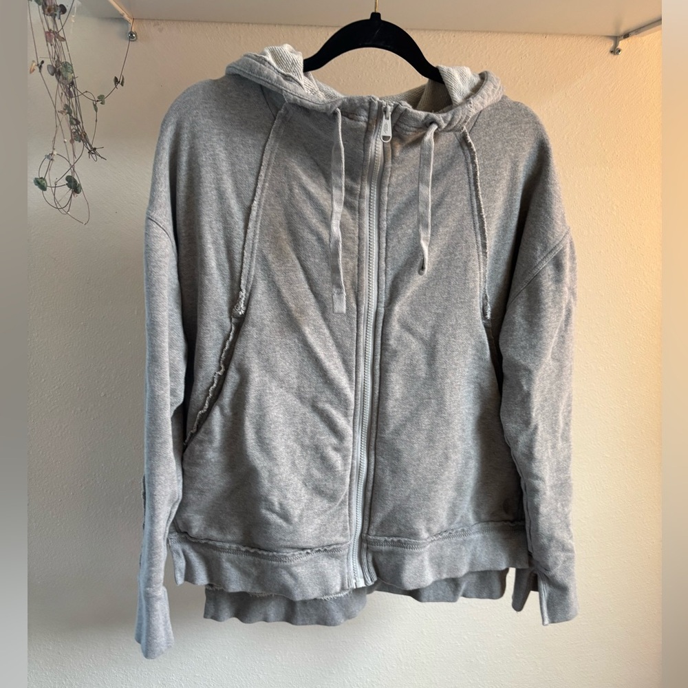 Free People Movement heather grey hoodie small